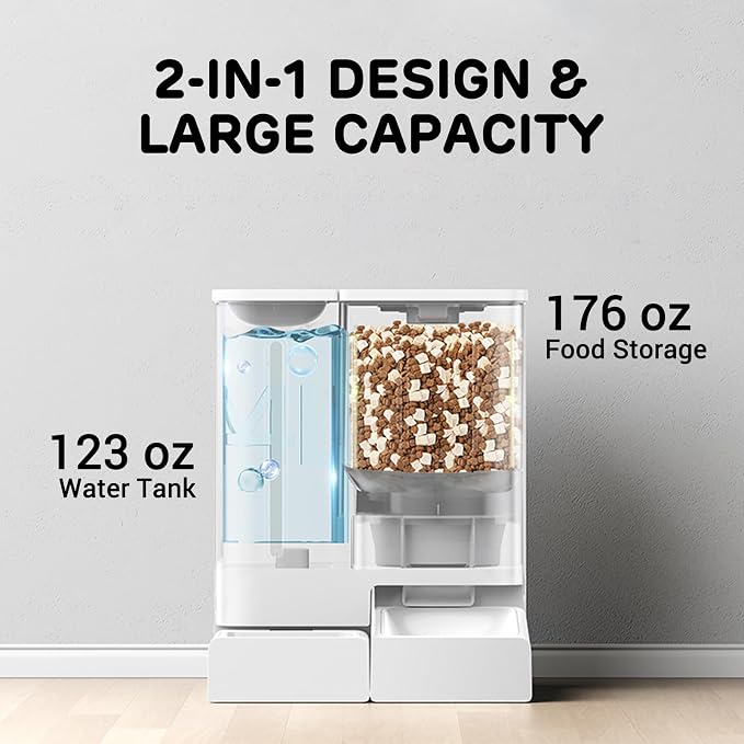 iPettie FW54 5G/2.4GHz WiFi Automatic Feeder and Waterer 2-in-1 Set - Image 3