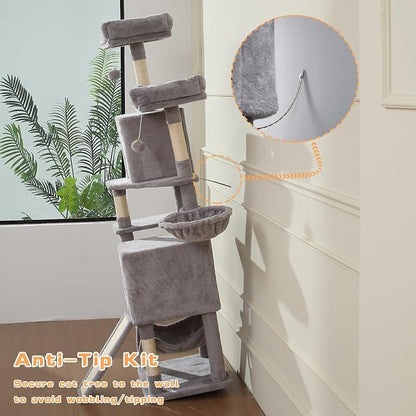 Cat Tree, 70-Inch Cat Tree Tower - Image 7