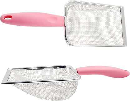 Hordion Cat Litter Scoop Stainless Steel Mesh Scooper, 2mm Mesh Non-Stick - Image 5