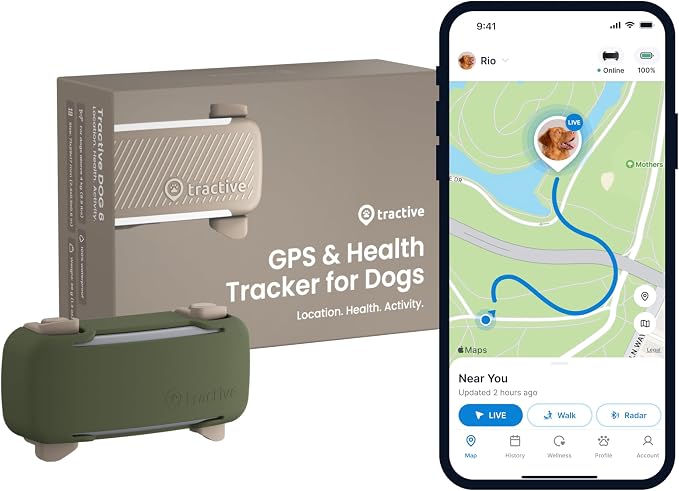 Tractive GPS Dog Tracker Real-time Pet Location Tracker | Health & Wellness by Tractive