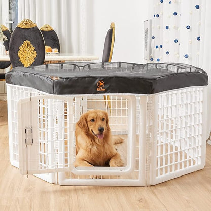 PJYuCien Dog Playpen Mesh Top Cover, Fits 24 Inch 8 Panels Regular Octagon - Image 6