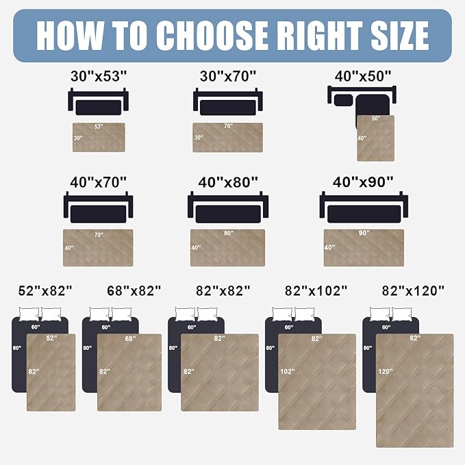 Smiry Waterproof Dog Bed Cover Blanket 40x70, Soft Reversible Pet Blanket - Image 6