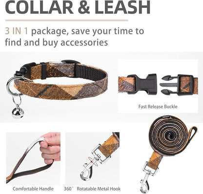 PUPTECK Adjustable Dog Harness Collar and Leash Set Step in No Pull Pet Harness - Image 4