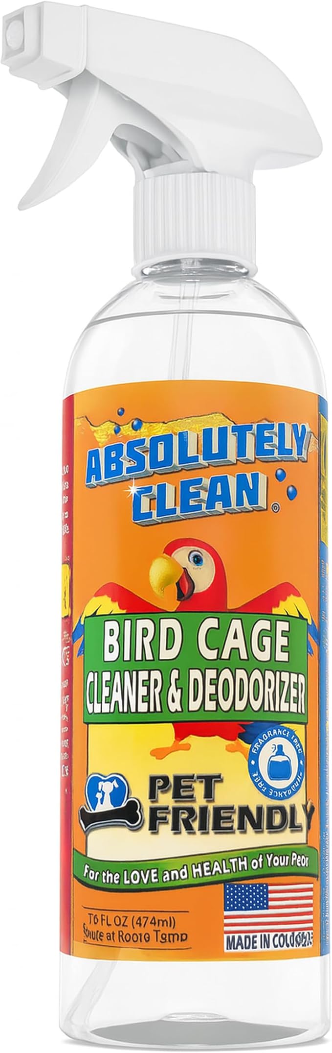 Absolutely Clean Amazing Bird Cage Cleaner and Deodorizer by AbsolutelyClean