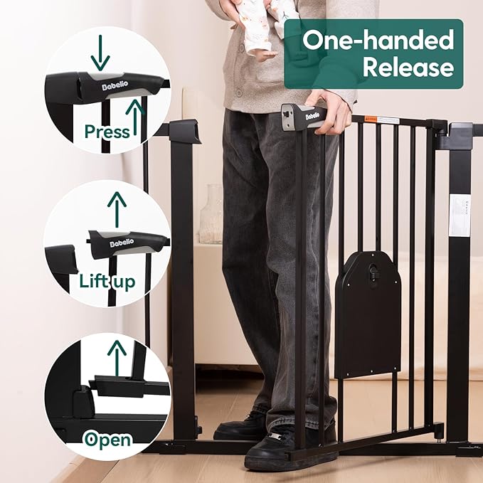Babelio 36" Tall Auto Close Baby Gate - Image 4