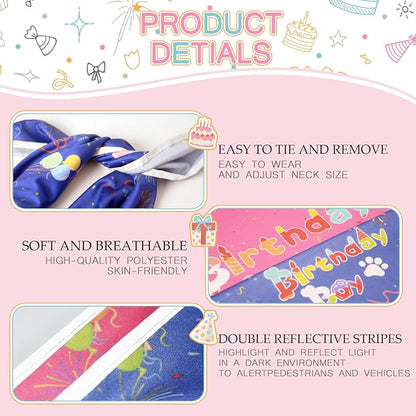 Birthday Dog Bandanas Boy, Cat Dogs Triangle Pet Scarves - Image 4