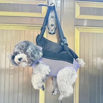 Pet Dog Carrier Backpack, Portable Breathable Mesh Chest Carrier, Polyester - Image 7
