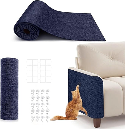 78.7"X15.8" Cat Scratching Mat, Self-Adhesive Cats Carpet, DIY Scratch by BumaiGo