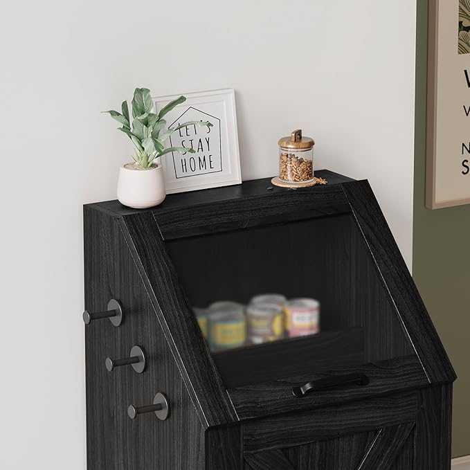 Dog Feeding Station with Storage Cabinet and 2 Elevated Dog Bowls, Hidden Pet - Image 8