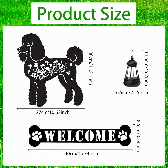 Poodle Metal Garden Stakes Yard Decor - Image 2