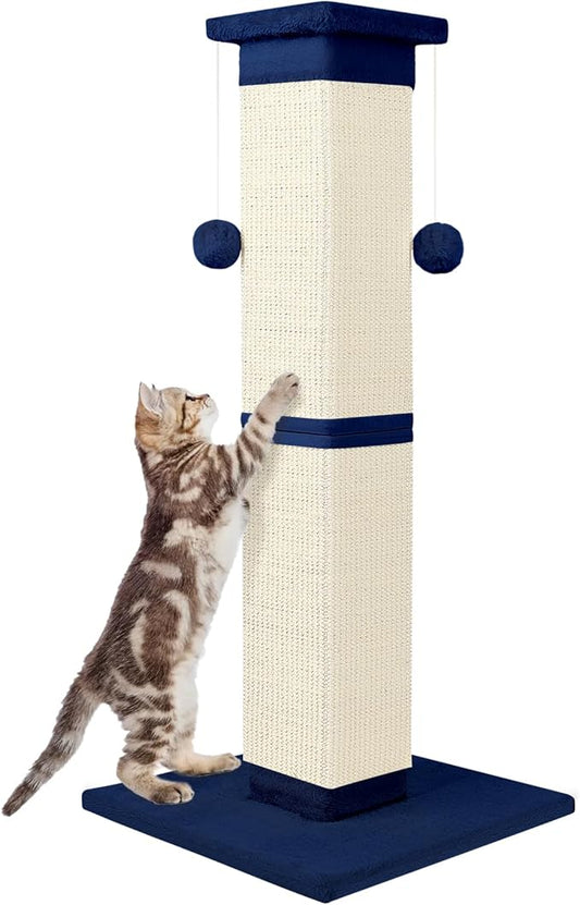 Cat Scratching Post 33 Inch Nature Sisal Scratch Post by SOCATER