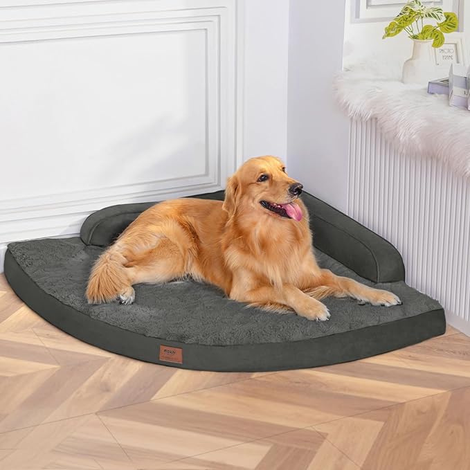 Large Dog Bed - XL Orthopedic Egg-Crate Memory Foam Dog Beds by Mekiy
