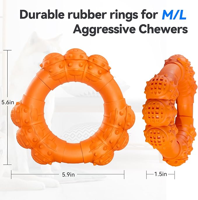 Indestructible Dog Chew Ring Toys - Image 2