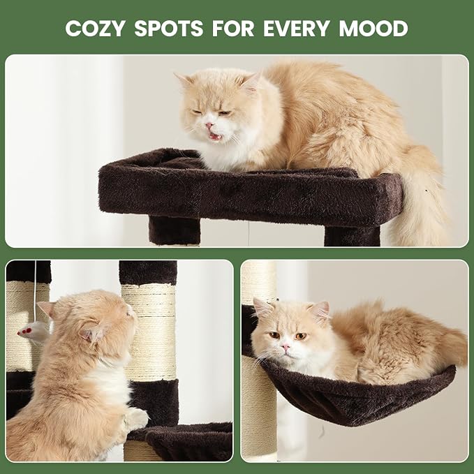 Cat Tree, 50.31-Inch Cat Tower for Indoor Cats, Cat House - Image 4