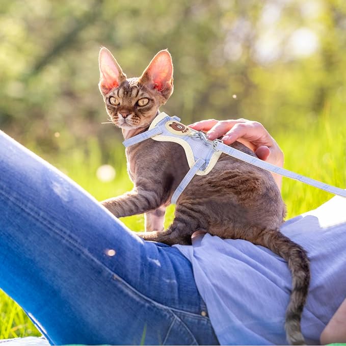 TIESOME Cat Harness and Leash Set, Adjustable Gradient Kitten Harness Escape - Image 7