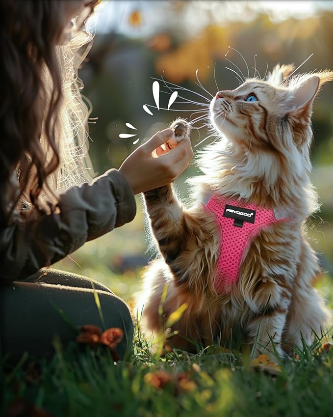 FAYOGOO Cat Harness and Leash Set | Upgrade Step-in Escape Proof Harness | - Image 7