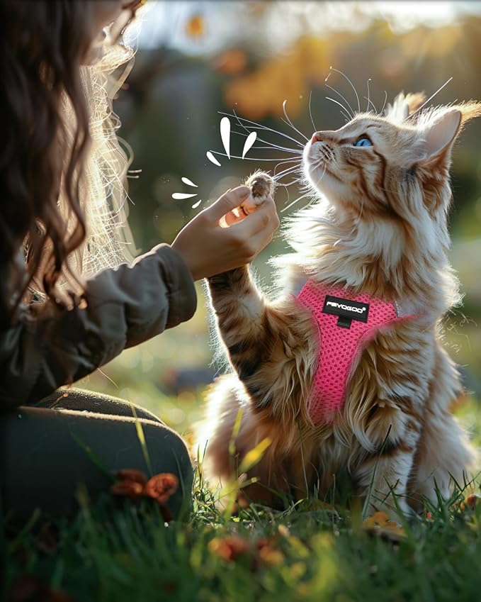 FAYOGOO Cat Harness and Leash Set | Upgrade Step-in Escape Proof Harness | - Image 7
