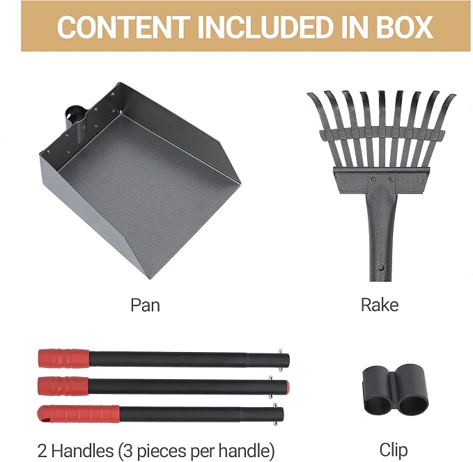 Heeyoo Dog Pooper Scooper, Dog Poop Tray and Rake Set, Pet Waste Removal Scoop - Image 5