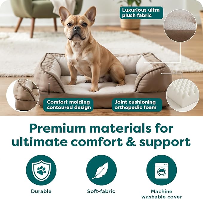 FurHaven Orthopedic Dog Bed for Medium Dogs, Perfect Comfort Sofa - Image 5