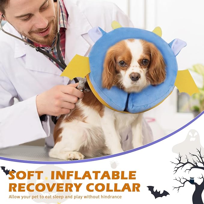 IEUUMLER Inflatable Recovery Dog Collar, Protective Donut Cone, Adjustable Soft - Image 6