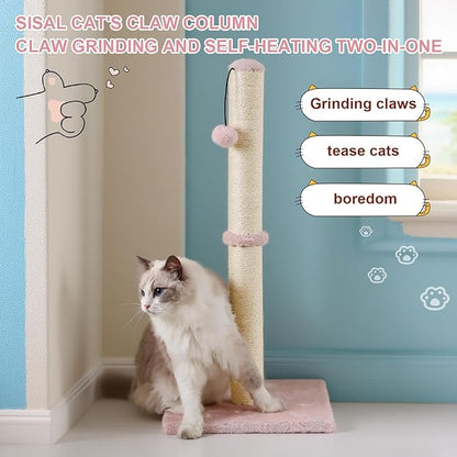 Dimaka Tall Cat Scratching Post, Claw Scratcher - Image 6