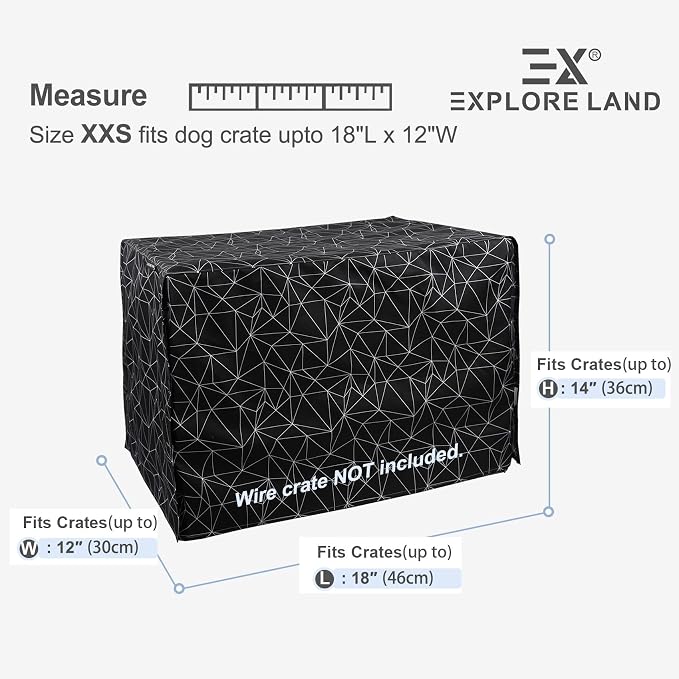 Explore Land Pattern Dog Crate Cover - Image 2
