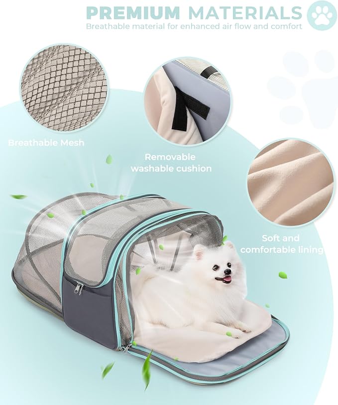 Expandable Cat & Small Dog Carrier Backpack, Soft-Sided Airline-Approved Pet - Image 4
