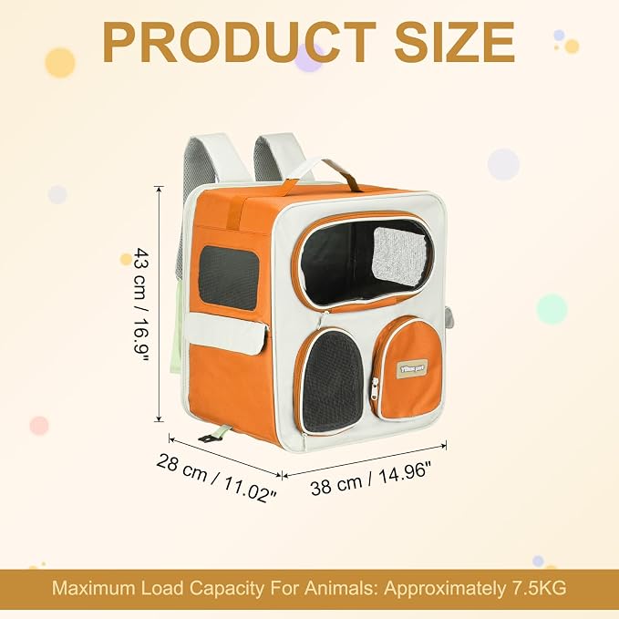 Pet Backpack Carrier, Portable and Ventilated, Nylon Dogs Cats and Small - Image 2