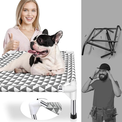 Elevated Outdoor Dog Bed Updated Raised Pet Cot Cooling Puppy Bed Lifted Dog Bed - Image 4