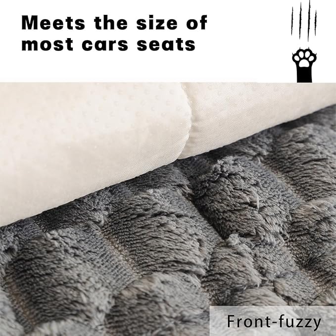 Non-Slip Dog Bed Mat for Car, Fuzzy Backseat Pet Mat, Travel Pet-Friendly Seat - Image 5
