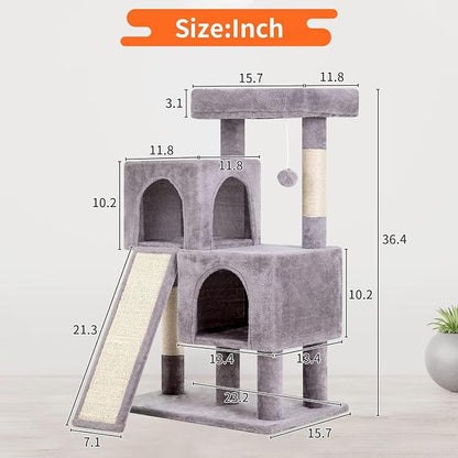 Cat Tree Tower, 36.4" Small Cat Tower - Image 7