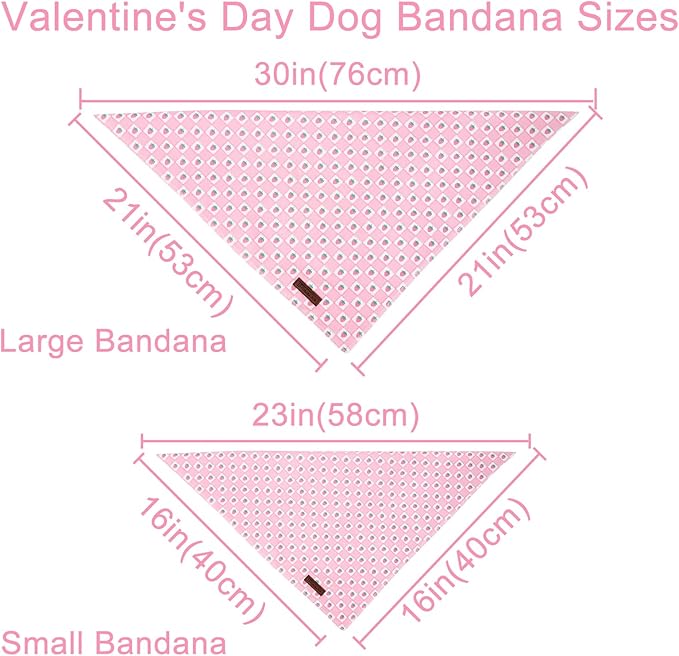 Spring Dog Bandana, UP URARA PUP Strawberry Triangle Bid Scarf - Image 2