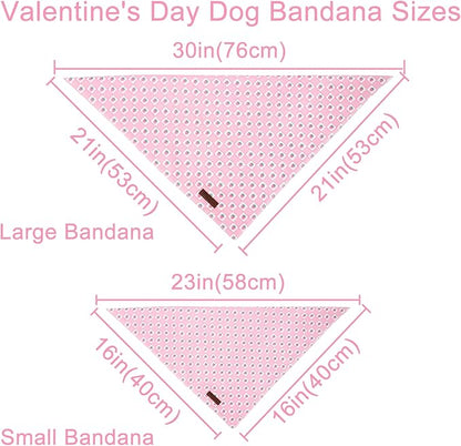 Spring Dog Bandana, UP URARA PUP Strawberry Triangle Bid Scarf - Image 2