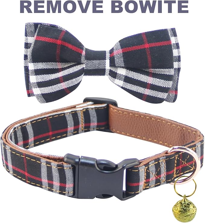 Yizepet Dog Collar and Leash Set-Plaid Puppy Collar - Image 2