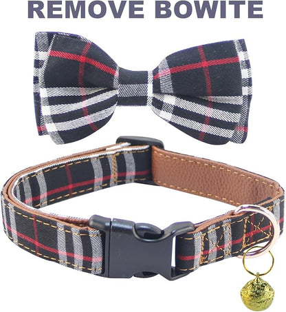 Yizepet Dog Collar and Leash Set-Plaid Puppy Collar - Image 2