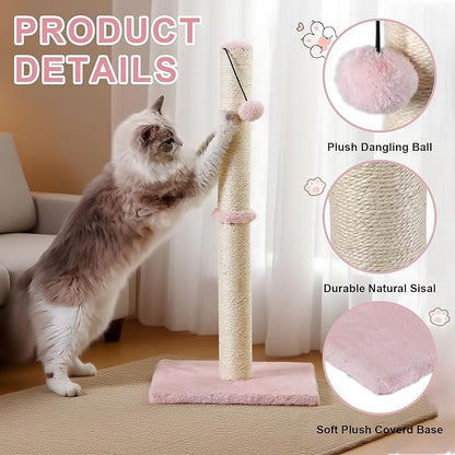 Dimaka Tall Cat Scratching Post, Claw Scratcher - Image 3