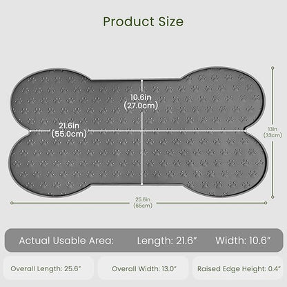 Dog Food Mat Anti-Slip Silicone Dog Bowl Mat Thicker Pet Placemat Waterproof - Image 2