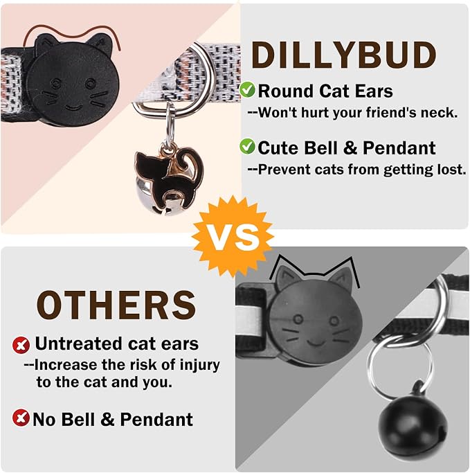 Cat Collar with Bells Breakaway, Bowtie Cat Collar - Image 4