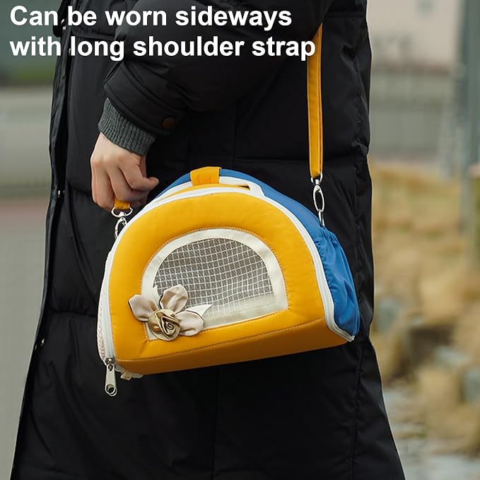 ABLAZEZAI Guinea Pig Carrier, Small Animal Snake Travel Bag, Breathable Outdoor - Image 8