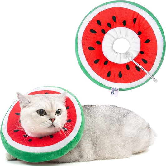 ANWA Adjustable Cat Cone Collar Soft, Cute Cat Donut Collar After Surgery by ANWA