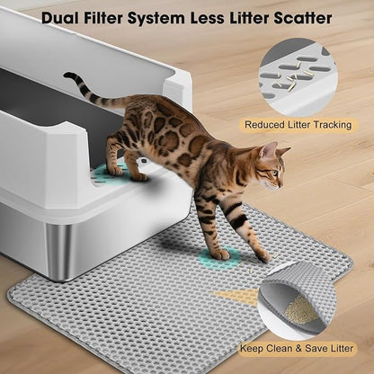 FURTIME Stainless Steel Litter Box - Image 2