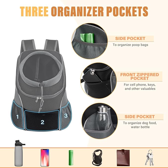 YUDODO Dog Front Carrier Backpack, Adjustable Breathable Pet Carrier - Image 4