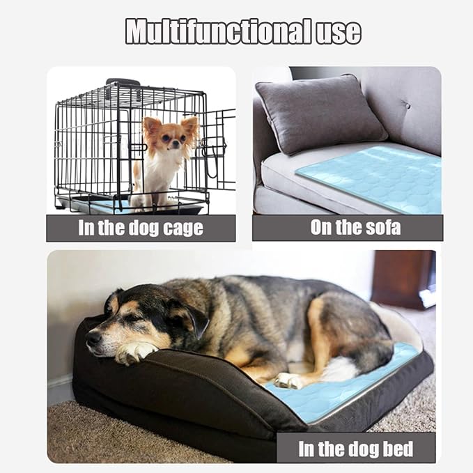 Upgraded Dog Cooling Mat, Pet Cooling Mats, Washable & Portable Pet Soft Pad - Image 3