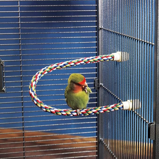 JW Pet Comfy Perch For Birds Flexible Multi-color Rope, Large - Image 2