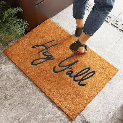 Assaoy Hey Y'all Coir Door Mat Outside Entrance, Funny Doormats - Image 2