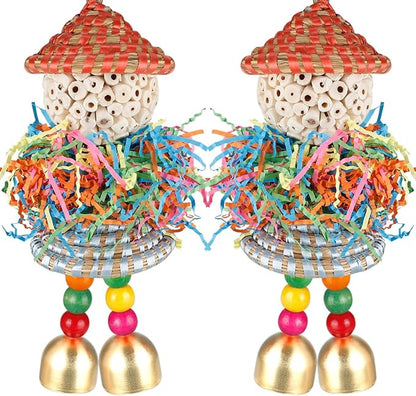 BBjinronjy 2PCS Bird Toys Parrot Foraging Shredder Hanging Toys Sola Balls by BBjinronjy