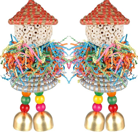 BBjinronjy 2PCS Bird Toys Parrot Foraging Shredder Hanging Toys Sola Balls by BBjinronjy