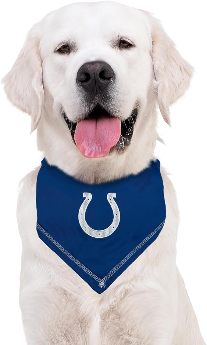 Pets First NFL Indianapolis Colts TIE Bandana, Large/X-Large. Dog Bandana Scarf - Image 5
