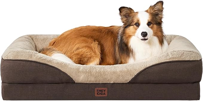 EHEYCIGA Orthopedic Dog Bed for Large Sized Dog, Waterproof Liner & Washable by EHEYCIGA