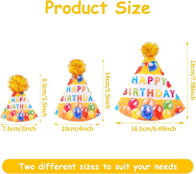 6pcs/Pack Mini Dog Happy Birthday Hats Party Hats - Image 2